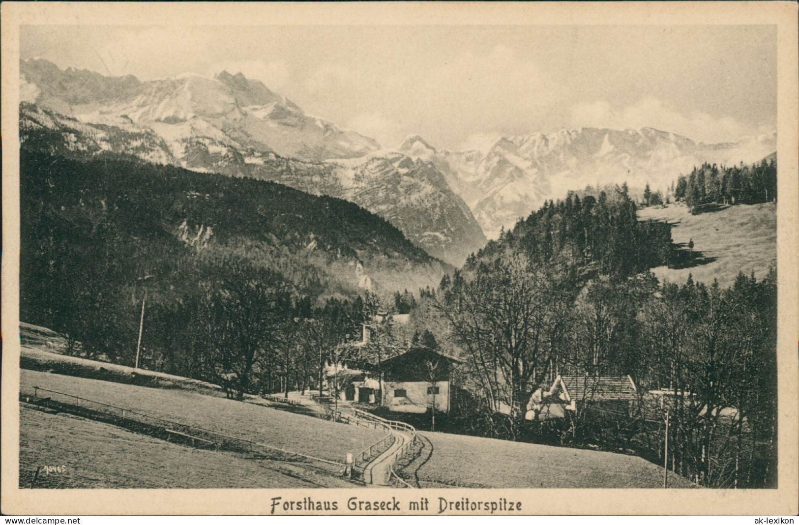 Partenkirchen-Garmisch-Partenkirchen Forsthaus Graseck Mit Dreitorspitze 1922 - Garmisch-Partenkirchen