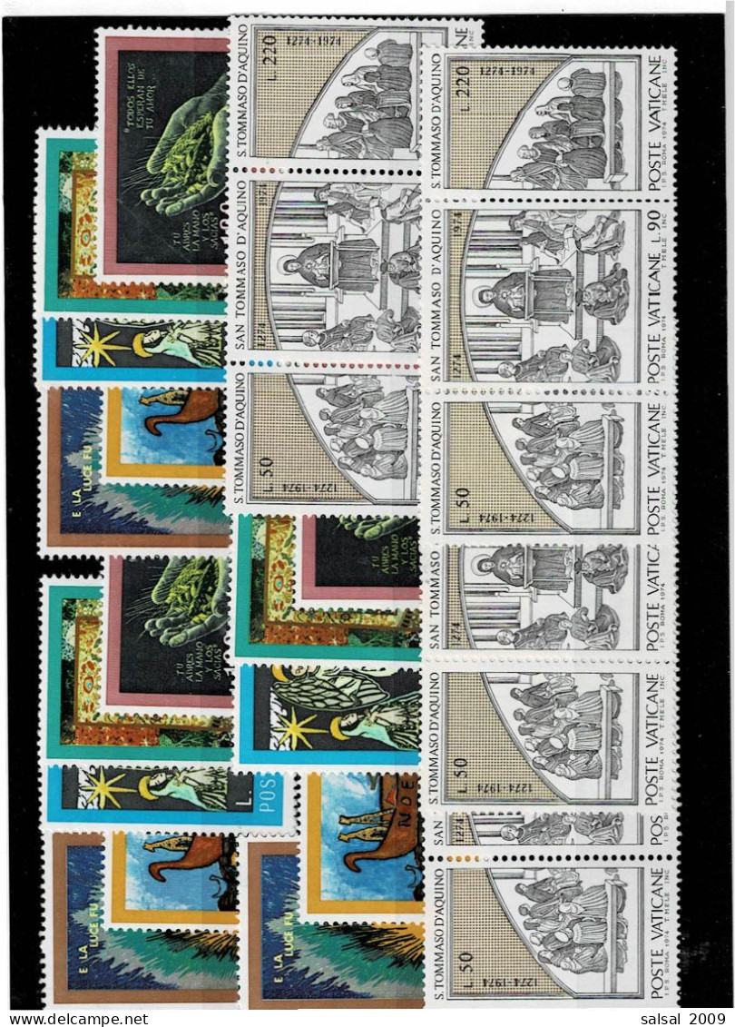 VATICANO ,7 Serie Complete MNH ,qualita Ottima - Unused Stamps