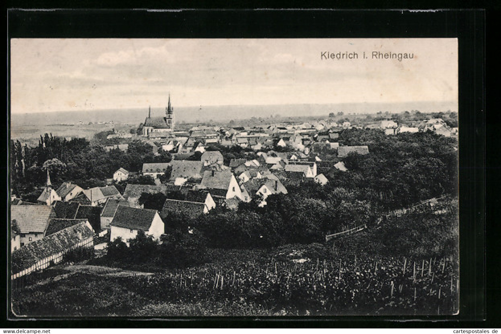 AK Kiedrich I. Rheingau, Ortsansicht Aus Der Vogelschau  - Rheingau