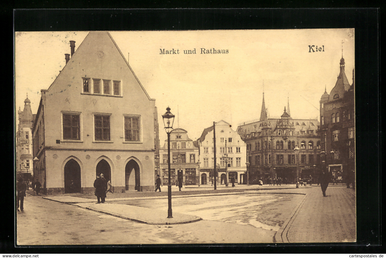 AK Kiel, Markt Und Rathaus  - Kiel