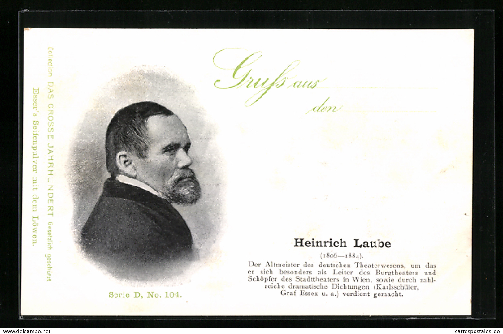 AK Portrait Des Schriftstellers Heinrich Laube  - Ecrivains