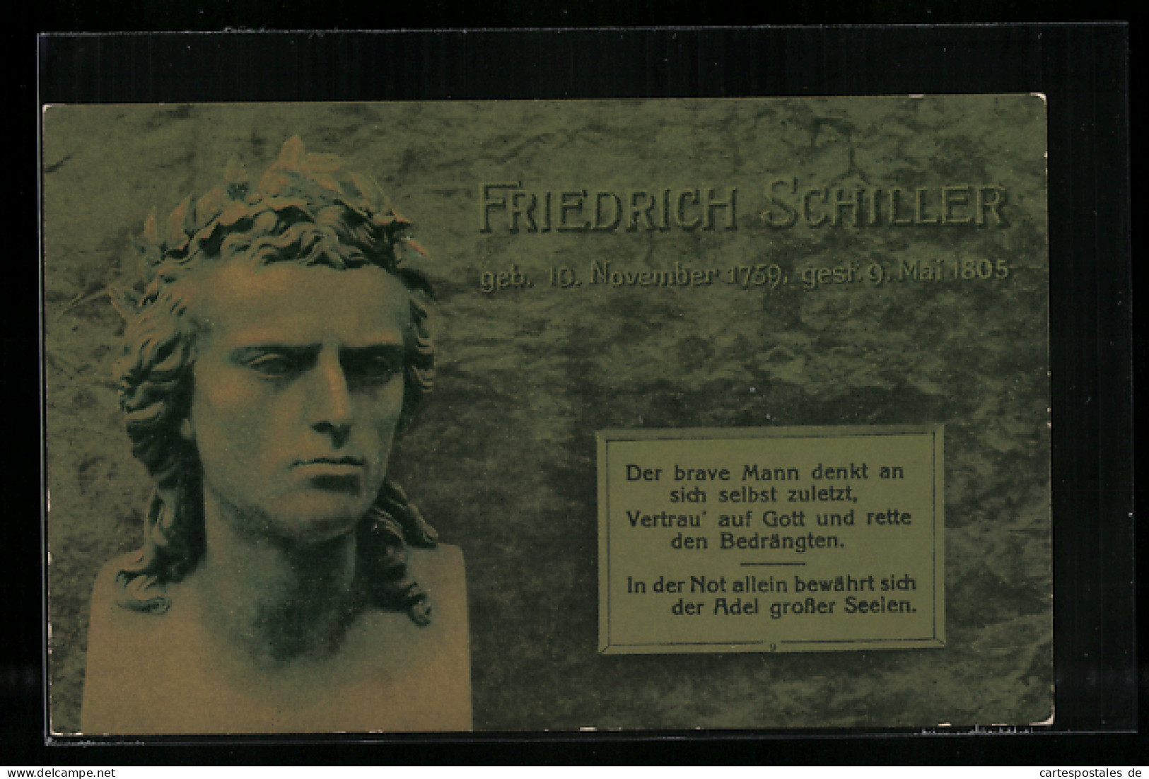 AK Büste Von Friedrich Schiller, 1759-1805  - Ecrivains
