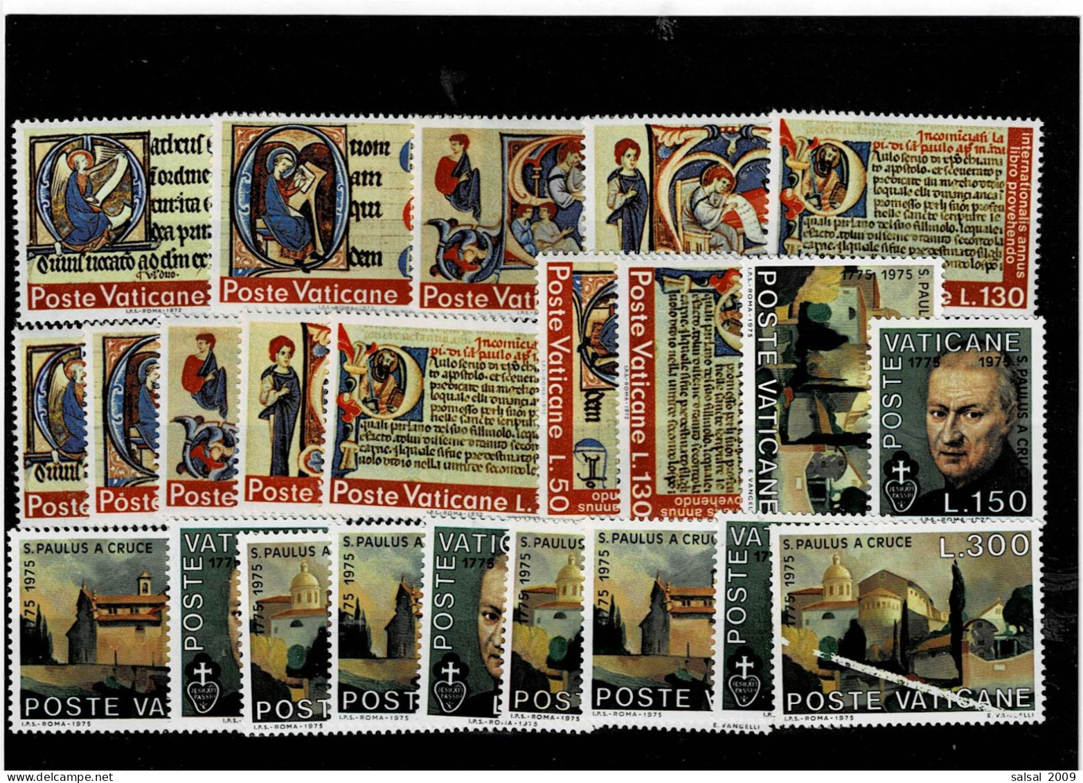 VATICANO ,5 Serie Complete MNH + Alcune Spezzature ,qualita Ottima - Unused Stamps