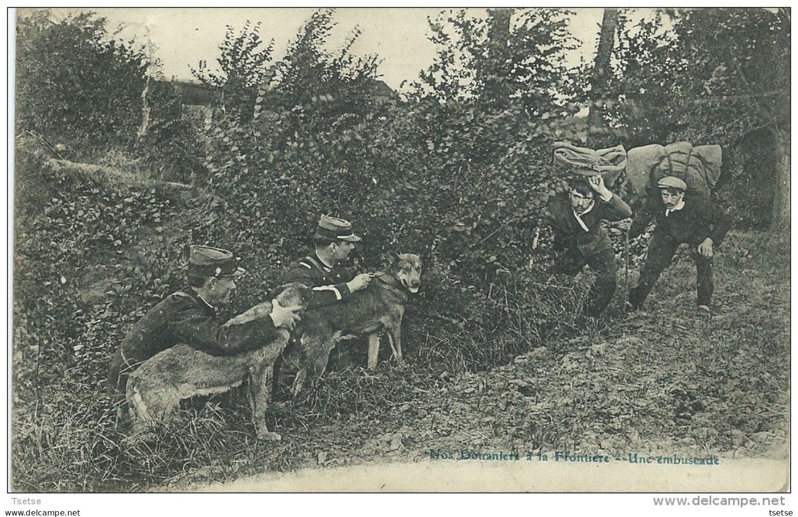 Nos Douaniers à La Frontière ... - Une Embuscade - Fraudeurs Attendus -1910 ( Voir Verso ) - Customs