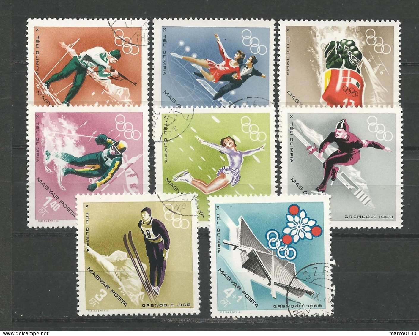 HONGRIE SERIE COMPLETE DU N° 1938 AU N° 1945 OBLITERE - Used Stamps