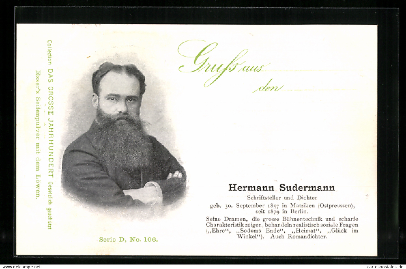 AK Hermann Sudermann, Schriftsteller Und Dichter  - Schriftsteller