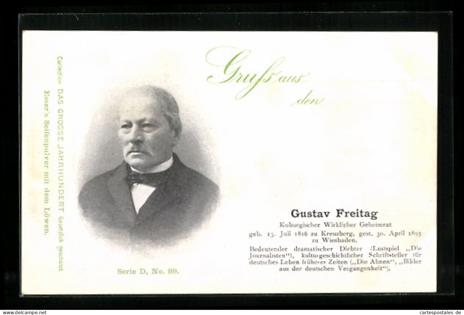 AK Porträt Von Gustav Freitag, Koburgischer Wirklicher Geheimrat  - Schrijvers