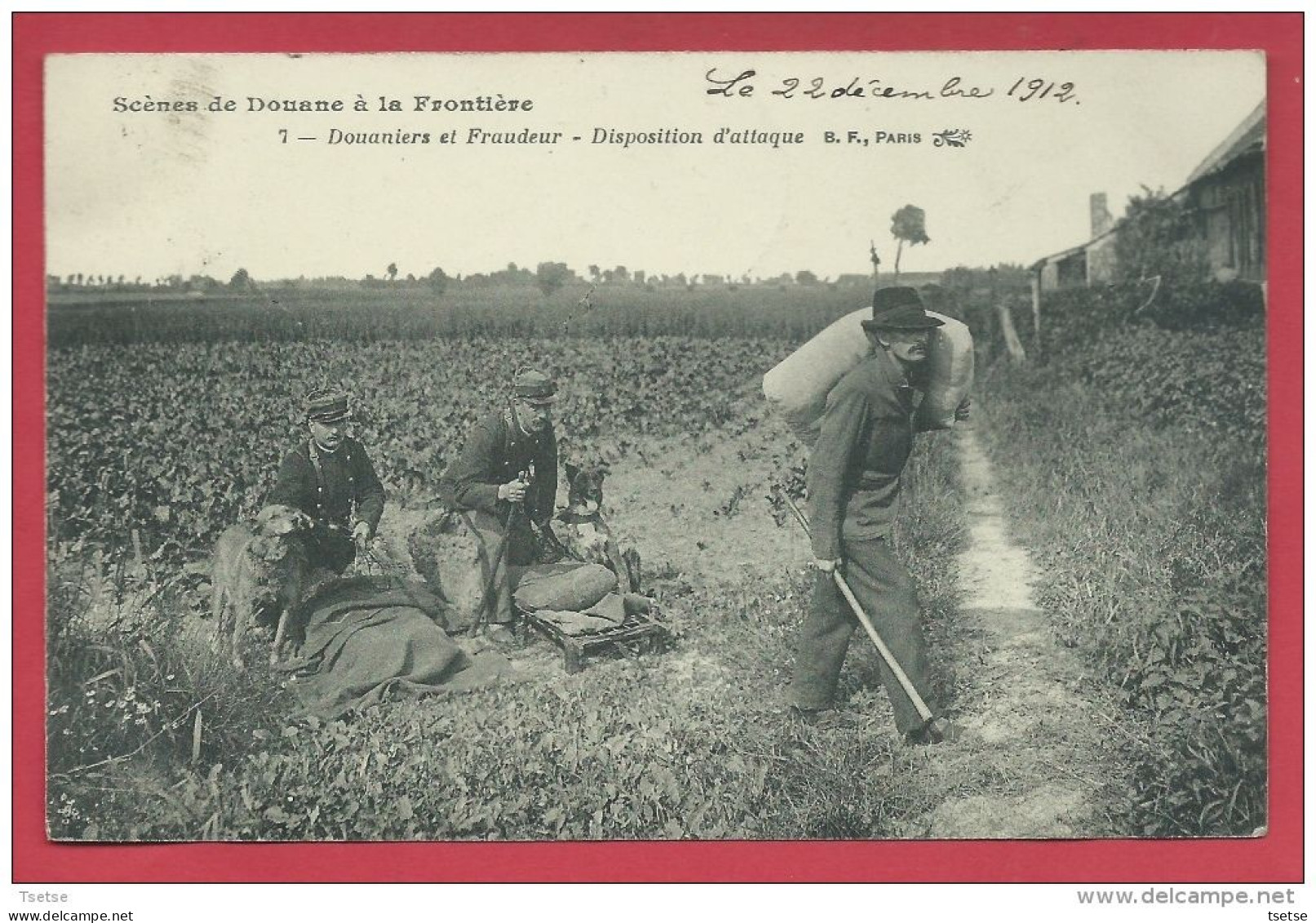 Scènes De Douane à Le Frontière Franco-belge - Douaniers Et Fraudeurs - Disposition D'attaque - 1912 ( Voir Verso ) - Douane