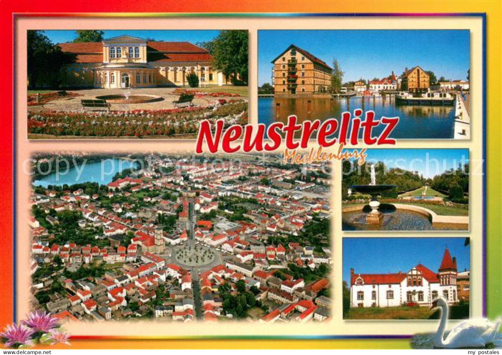 73644819 Neustrelitz Schloss Kirche Fliegeraufnahme Neustrelitz - Neustrelitz