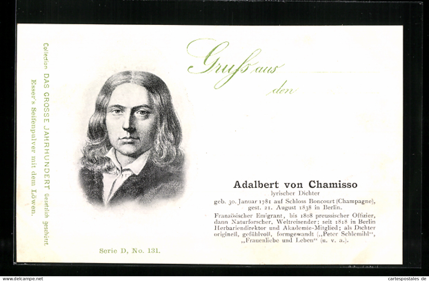AK Lyrischer Dichter Adalbert Von Chamisso  - Escritores
