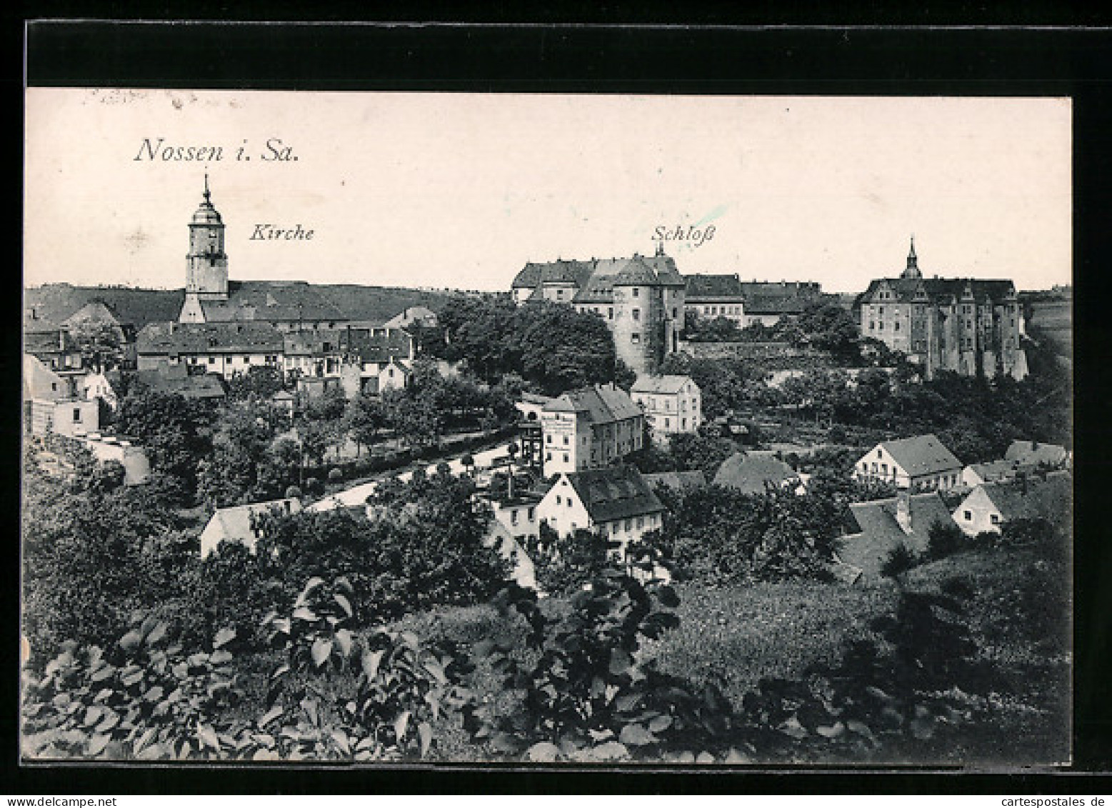 AK Nossen I. Sa., Teilansicht Mit Kirche Und Schloss  - Nossen