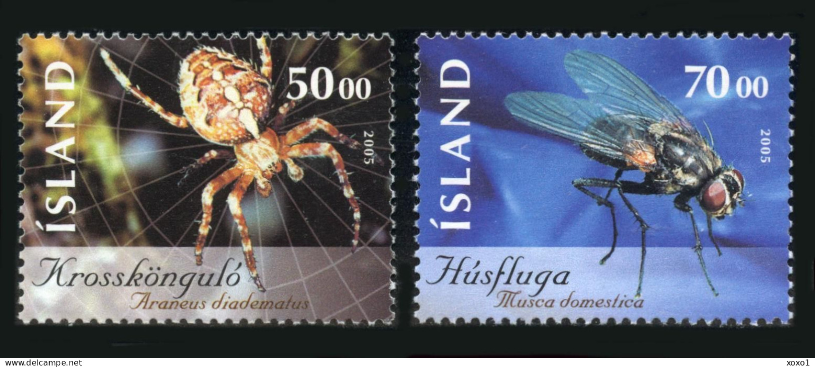 Iceland 2005  MiNr. 1075 - 1076 Island Insects And Spiders  # 2     2v  MNH** 3.50 € - Andere & Zonder Classificatie