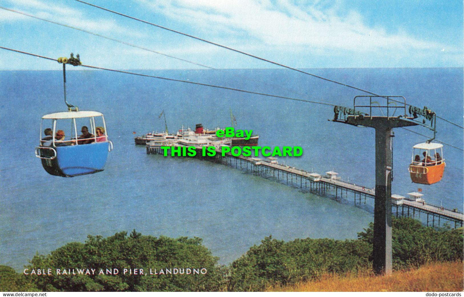 R580973 Llandudno. Cable Railway And Pier. J. Salmon. Cameracolour - World