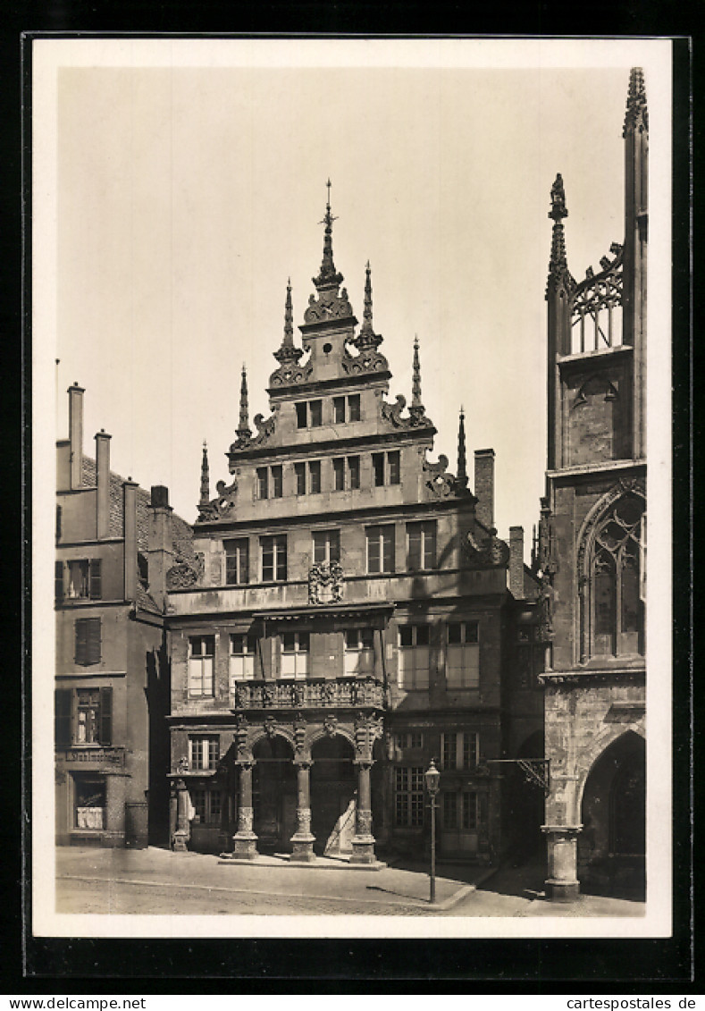 Foto-AK Deutscher Kunstverlag, Nr. Mü 18: Münster, Stadtweinhaus  - Photographs