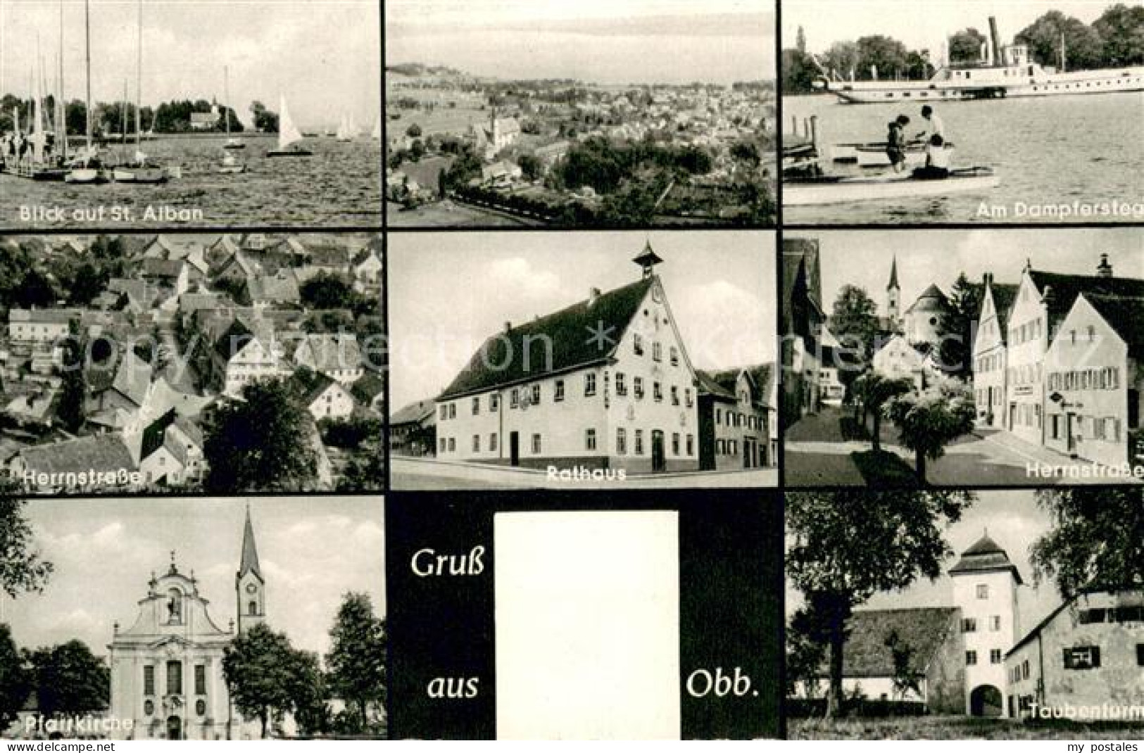 73644171 St Alban Ammersee Segeln Dampfersteg Herrnstrasse Rathaus Pfarrkirche T - Diessen