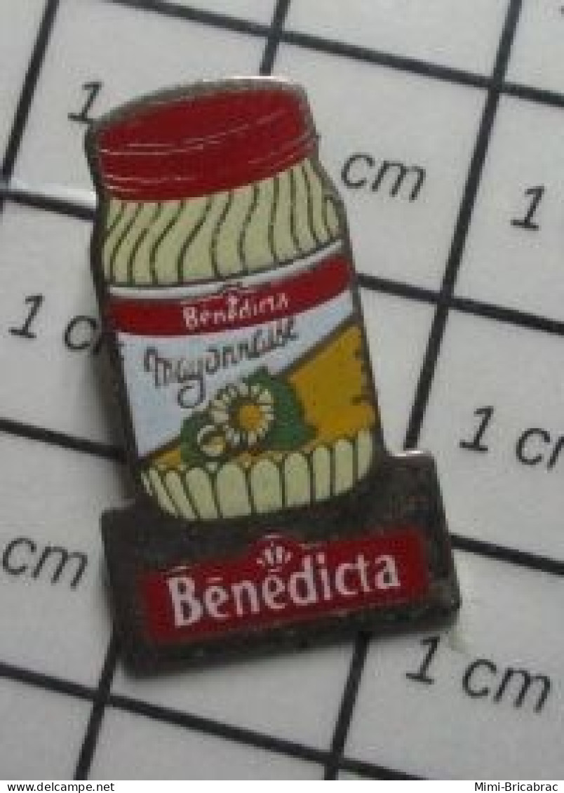 813e Pin's Pins / Beau Et Rare / ALIMENTATION / POT DE MAYONNAISE BENEDICTA - Food