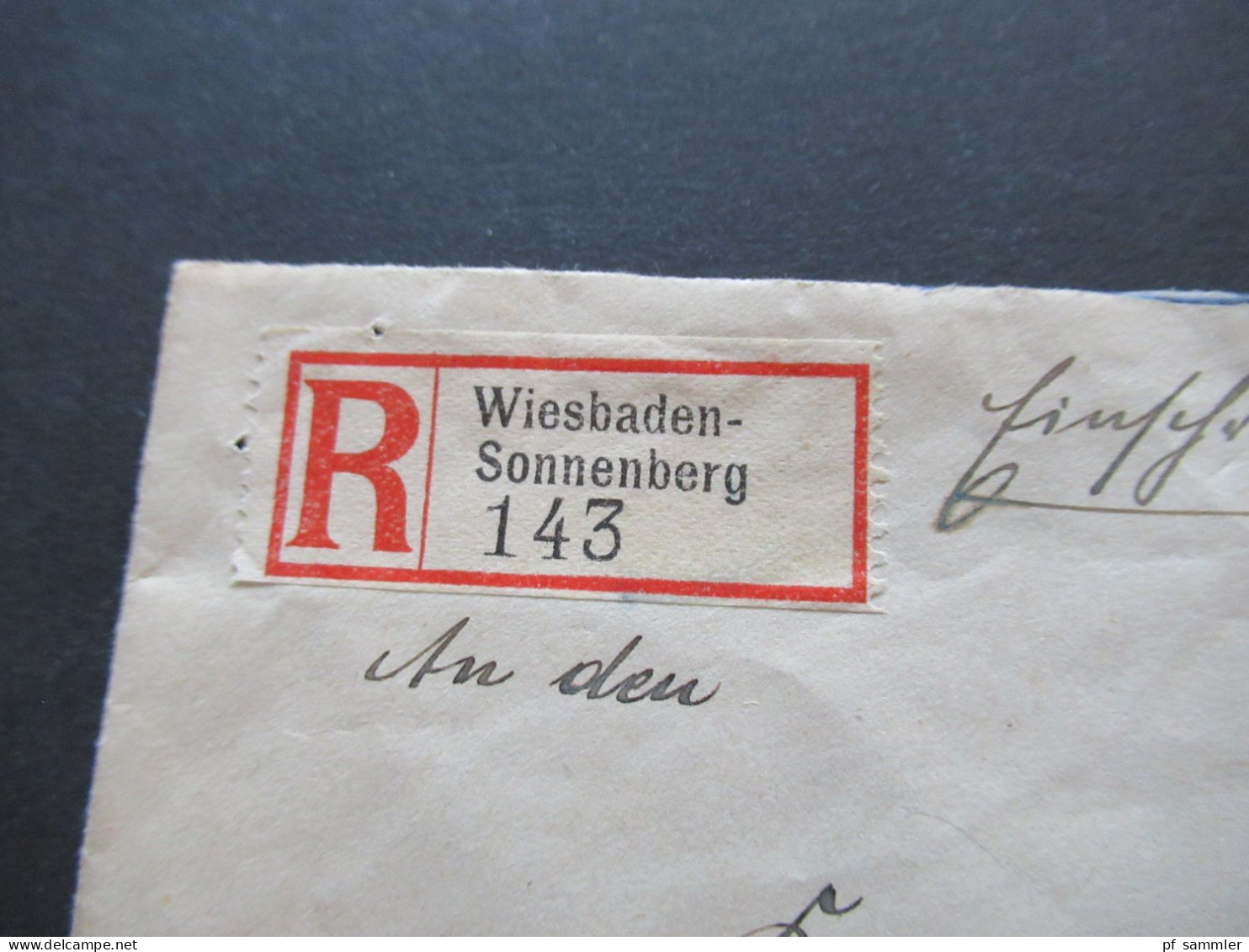 Hitler Nr.785 (7) MeF Einschreiben Wiesbaden Sonnenberg - Halingen Strecke Menden - Langschede Stempel Schwerte (Ruhr) - Briefkaarten