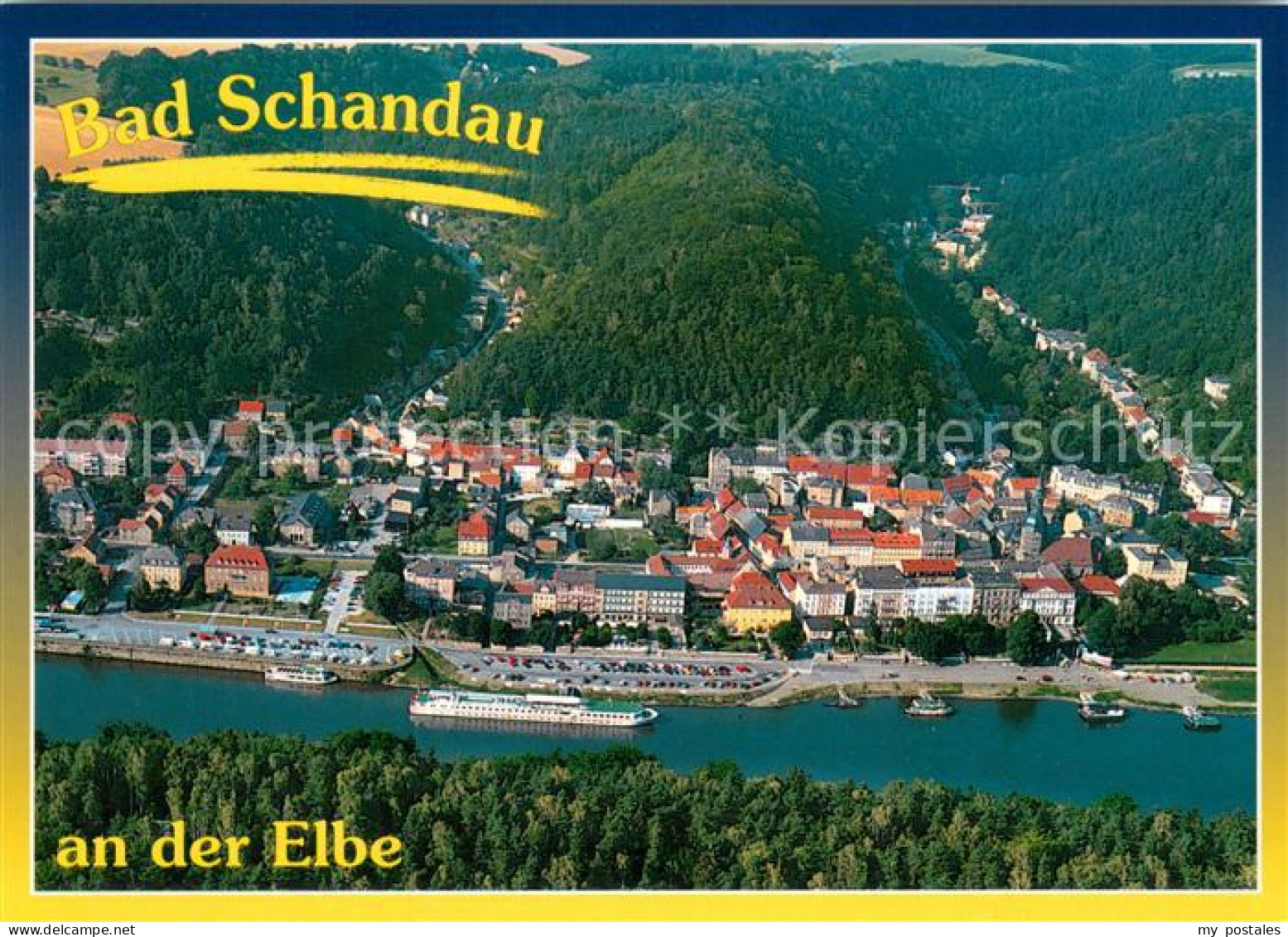 73643941 Bad Schandau Elbepartie Fliegeraufnahme Bad Schandau - Bad Schandau