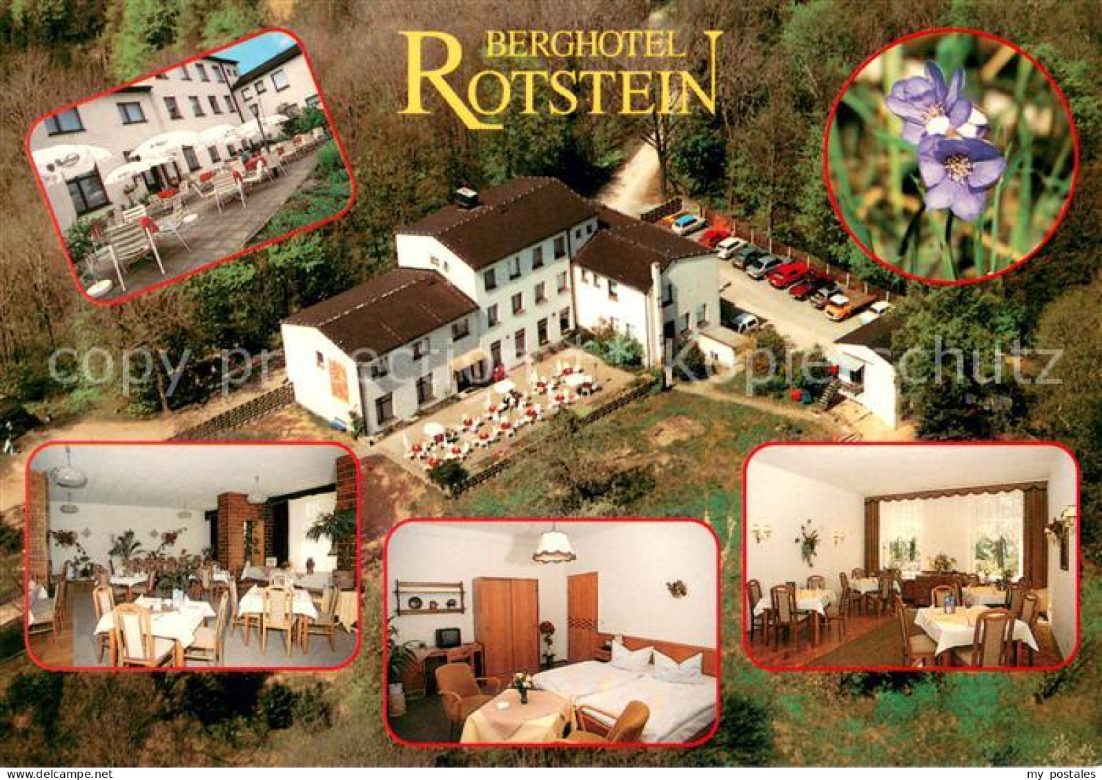 73643933 Sohland Rotstein Fliegeraufnahme Berghotel Rotstein Terrasse Gastraeume - Sonstige & Ohne Zuordnung