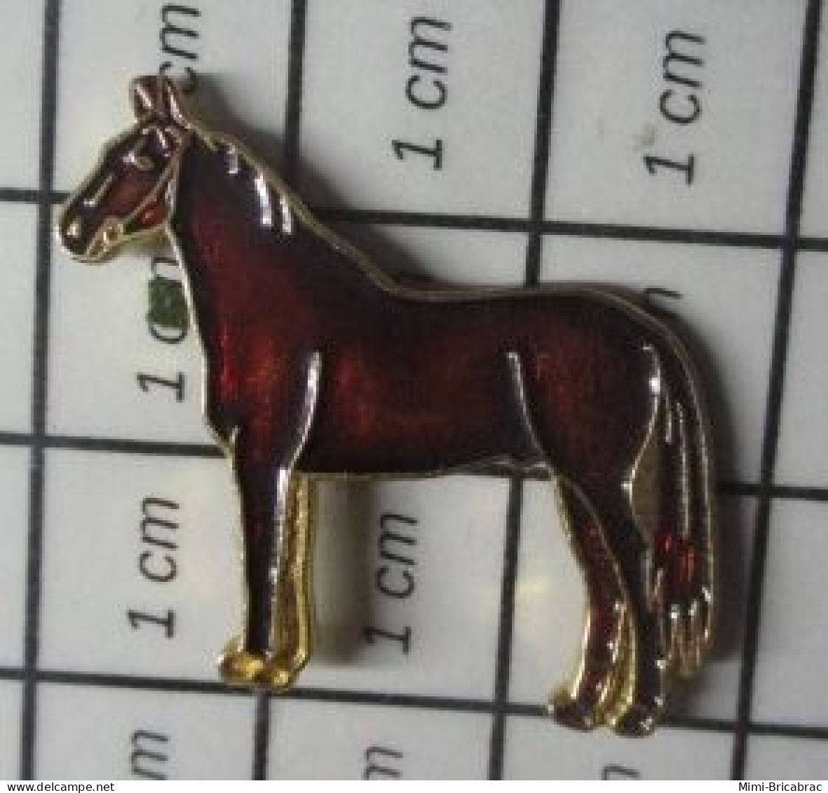 1418B Pin's Pins / Beau Et Rare / ANIMAUX / CHEVAL COULEUR CUIVRE ROUGE - Animales