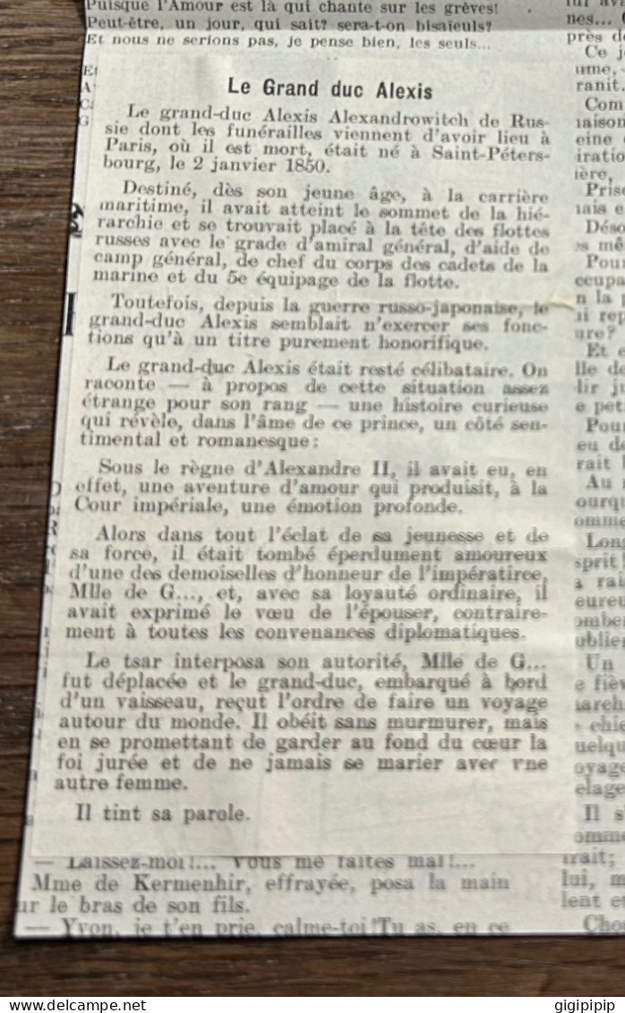 1908 PATI PARIS. - LES FUNERAILLES DU GRAND DUC ALEXIS DE RUSSIE Paul Cyrille - Verzamelingen