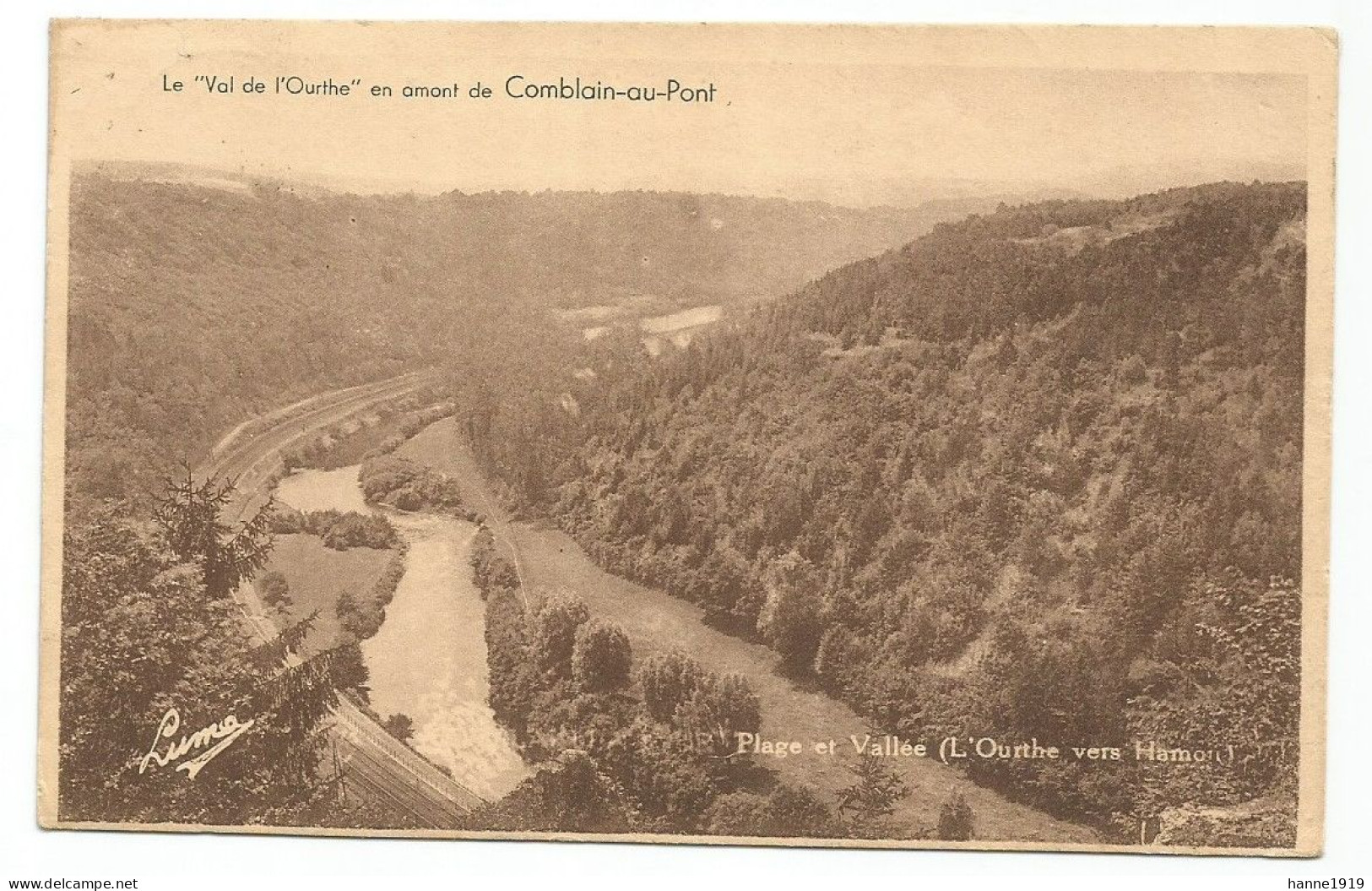 Comblain Au Pont Le Val De L' Ourthe Cachet 1943 Comblain Htje - Comblain-au-Pont
