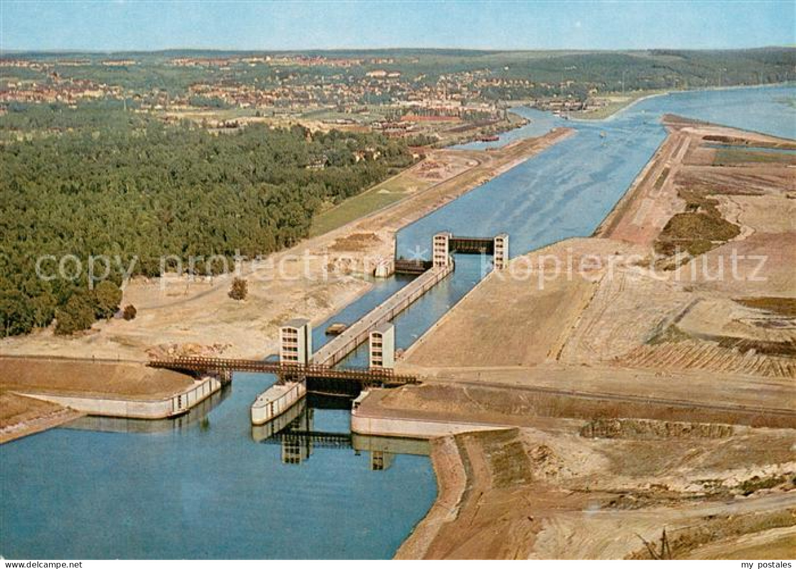 73643651 Geesthacht Elbe Schleuse Mit Stichkanal Im Grossprojekt Elbstaudamm  Ge - Geesthacht