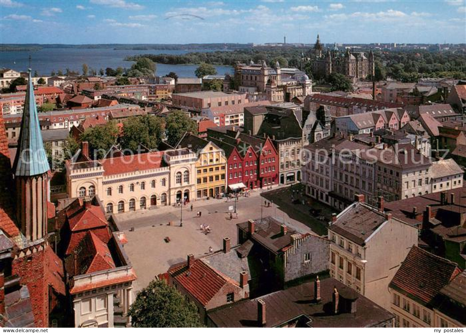 73643642 Schwerin Mecklenburg Blick Vom Domauf Die Altstadt Schwerin Mecklenburg - Schwerin