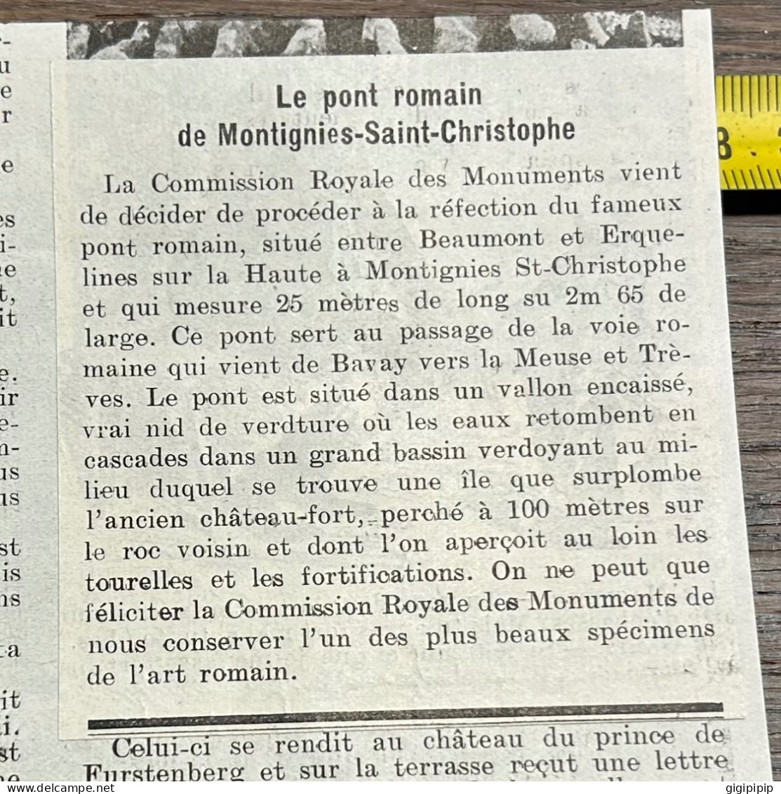 1908 PATI Pont Romain De Montignies-Saint-Christophe Erquelinnes - Verzamelingen