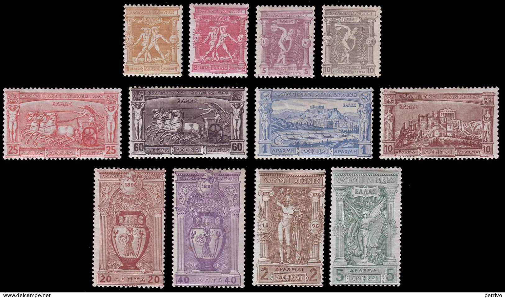 Greece - 1896 - Olympic Games 1896 - Mi. 96-107 * - Sommer 1896: Athen