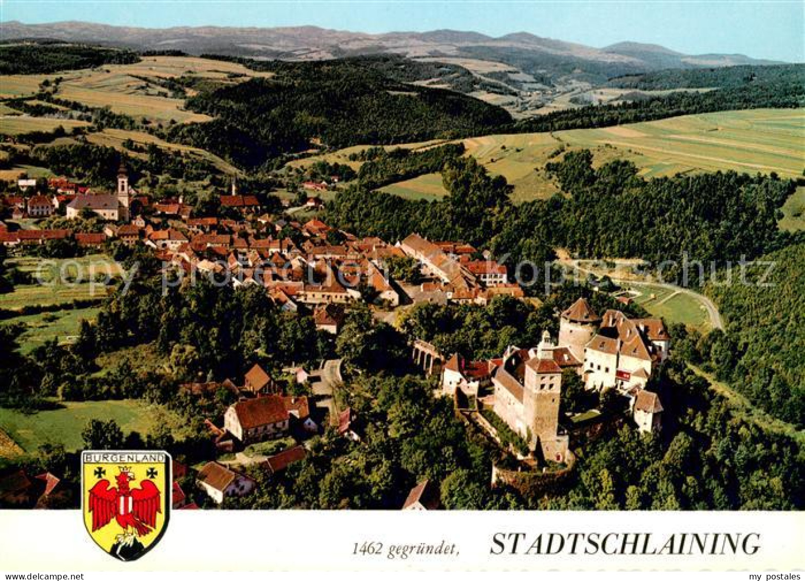 73643549 Stadtschlaining Fliegeraufnahme Mit Burg Schlaining Stadtschlaining - Other & Unclassified
