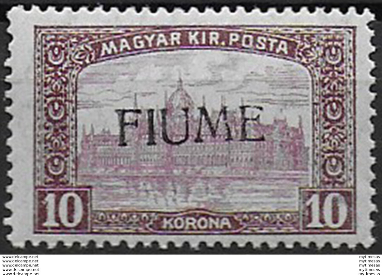 1918 Fiume 10k. Bruno Lilla E Lilla II Tipo MNH Sassone N. 21/II - Other & Unclassified