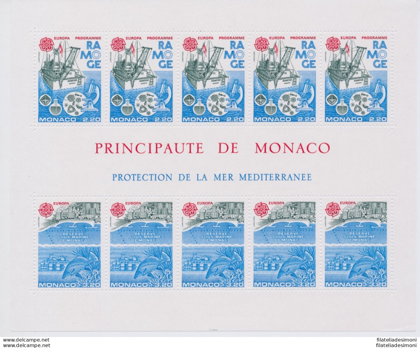 1975 EUROPA CEPT Monaco  Foglietto &quot;Natura Ed Ambiente&quot; MNH** - Other & Unclassified