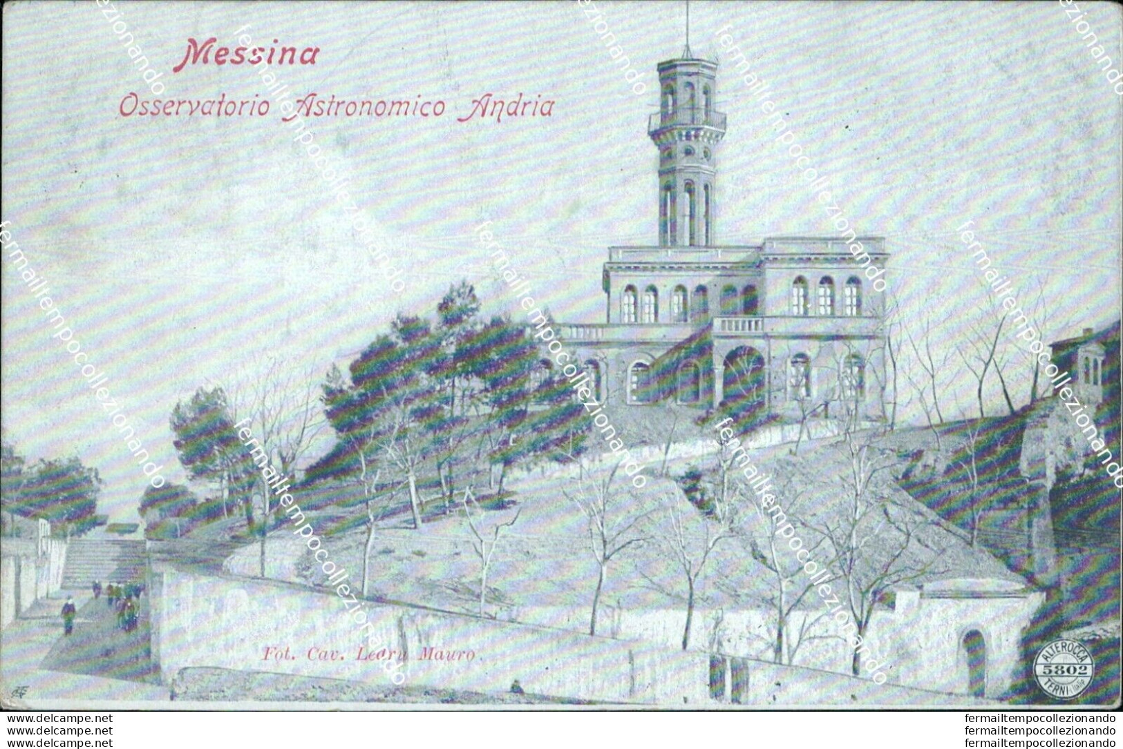 As622 Cartolina Messina Citta' Osservatorio Astronimico Andria - Messina