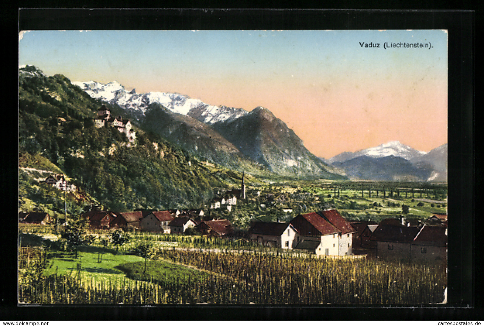 AK Vaduz, Ortsansicht Mit Umgebung  - Liechtenstein