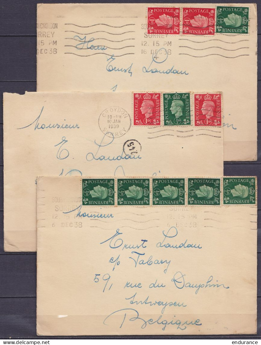 Grande Bretagne - Lot De 15 Env. Diverses Orignies Pour Anvers, Wien, Amsterdam, Bruxelles Entre 1938 Et 1939 - Voir Sca - Lettres & Documents