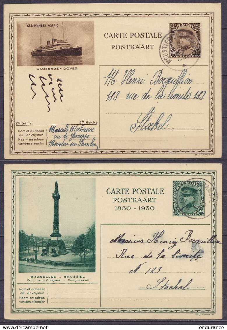 Lot De 10 EP CP Albert 1e Illustrées Càd 1930 CHARLEROI, MOUSTIER-sur-SAMBRE, LA CALAMINE, VERVIERS, … Pour MONTIGNIES-s - Postkarten 1909-1934