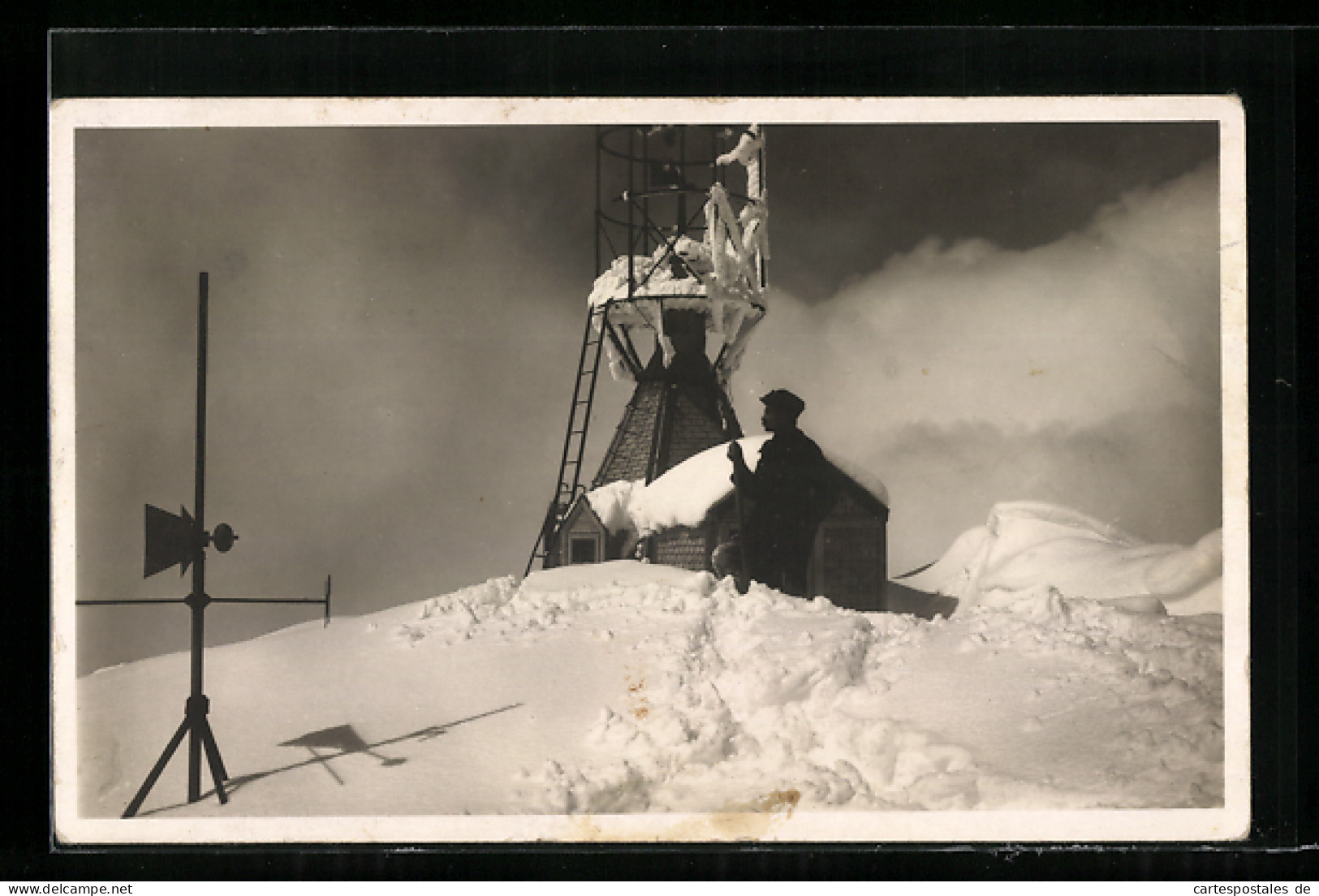 AK Säntis, Vor Dem Sturm, Wetterstation  - Autres & Non Classés