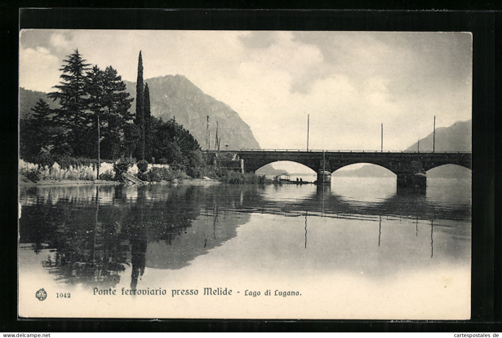 AK Melide, Ponte Ferroviario Presso Melide, Lago Di Lugano  - Melide