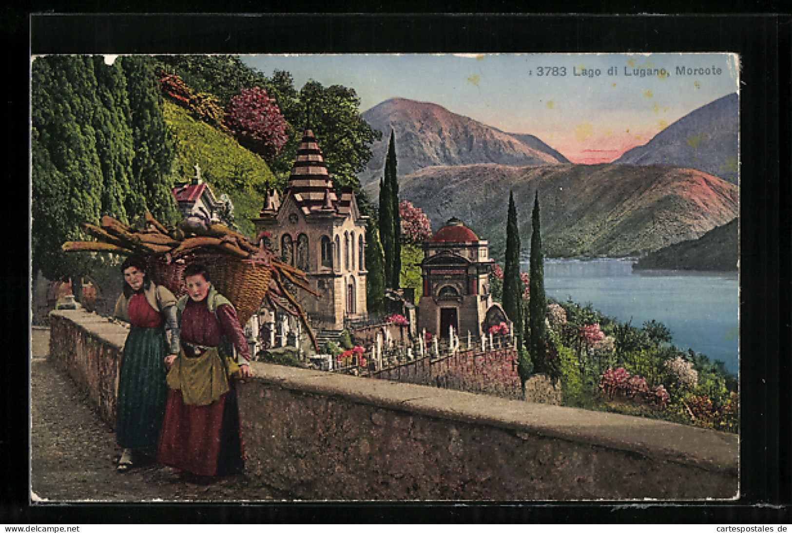 AK Morcote, Lago Di Lugano, Ortsansicht  - Morcote