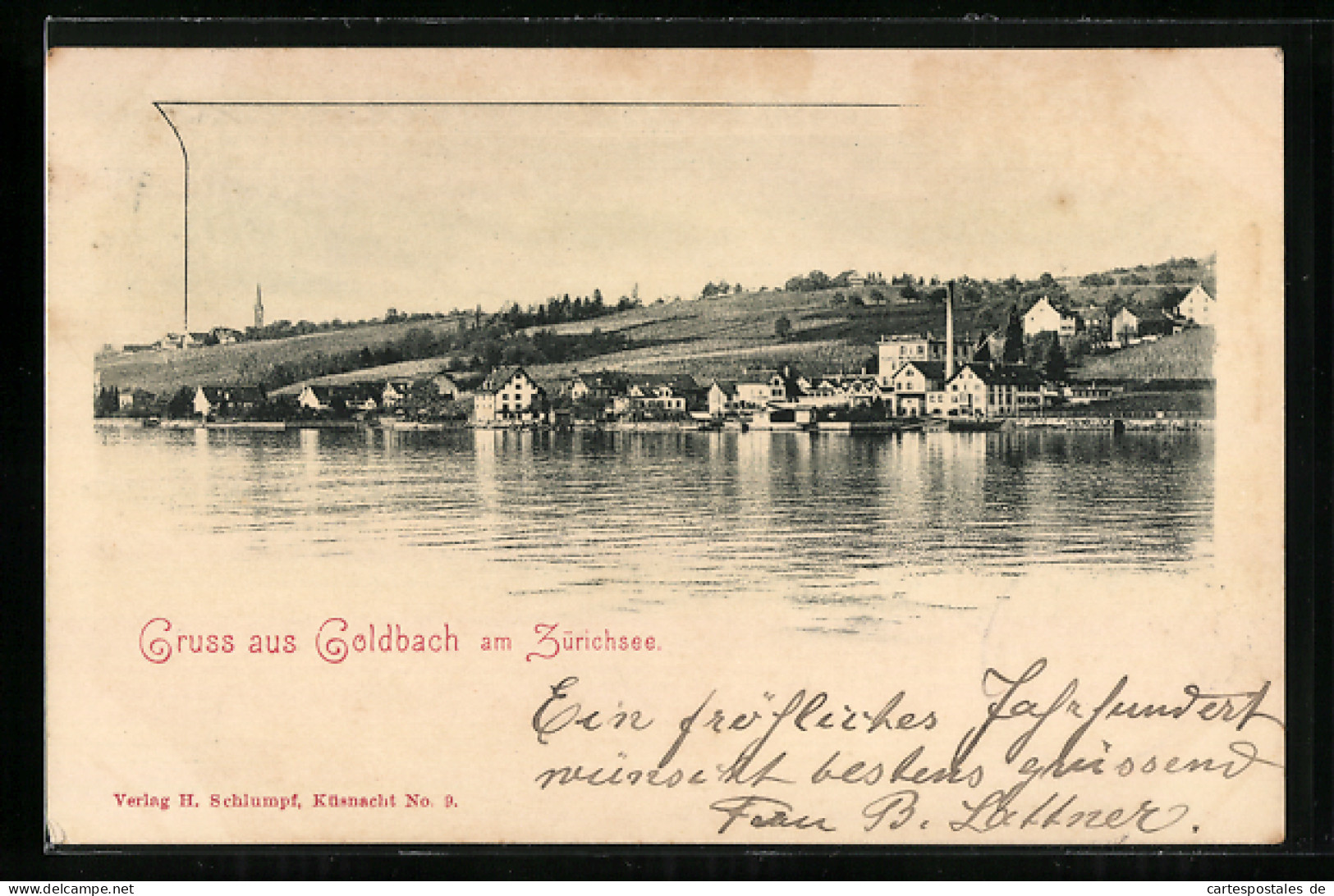 AK Goldbach, Ortsansicht Vom Zürichsee Aus  - Sonstige & Ohne Zuordnung