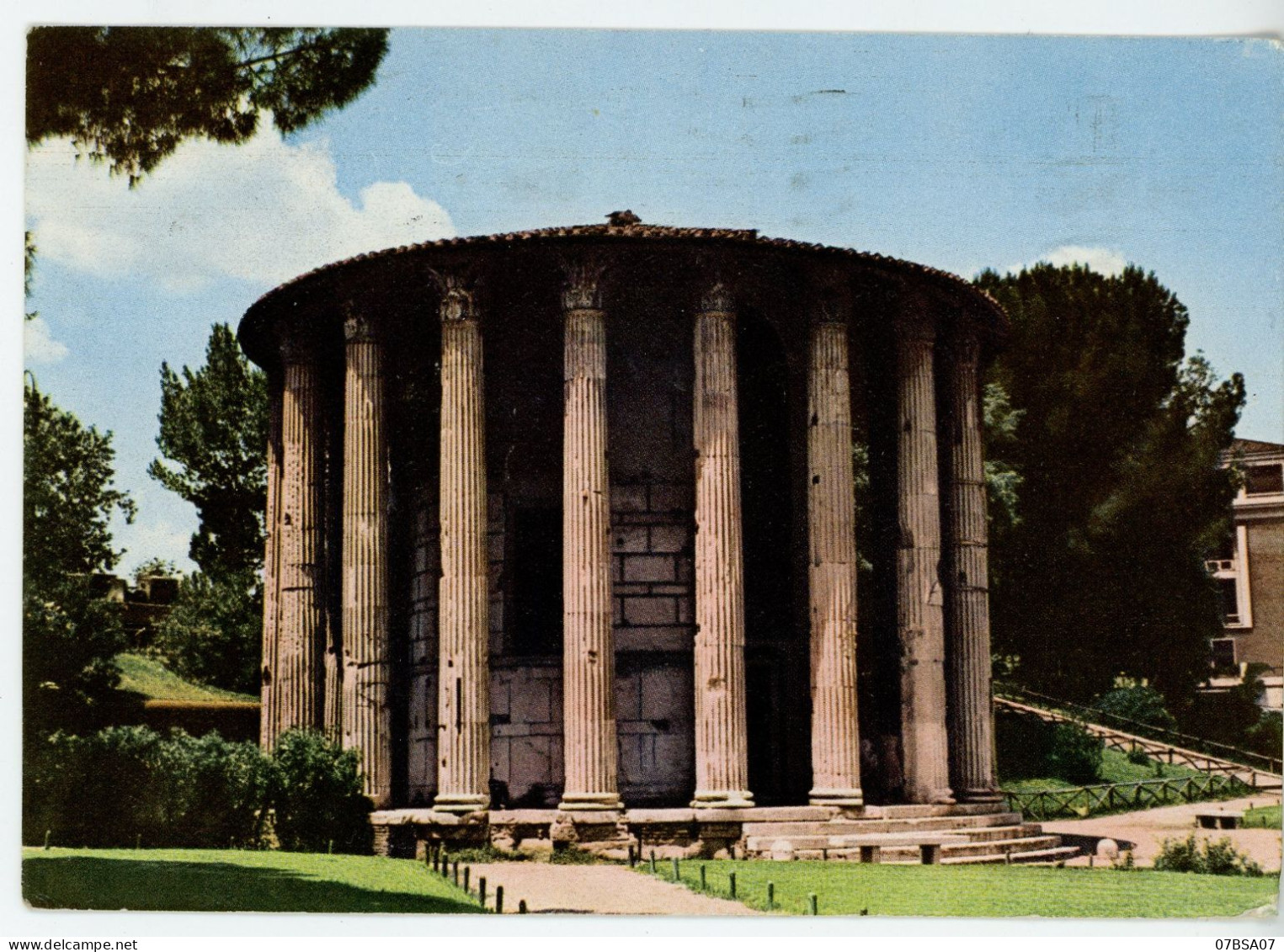 LABORATOIRE ROGER BELLON PARIS NEUILLY ROMA TEMPIO DI VESTA  ITALIE CP 1956 MILANO => FRANCE STRASBOURG - 1946-60: Marcophilie