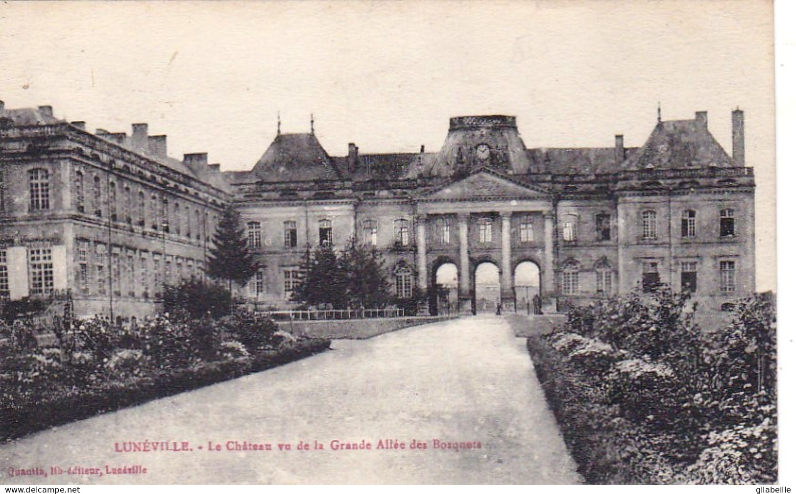 54 - LUNEVILLE - Le Chateau Vu De La Grande Allée Des Bosquets - Luneville