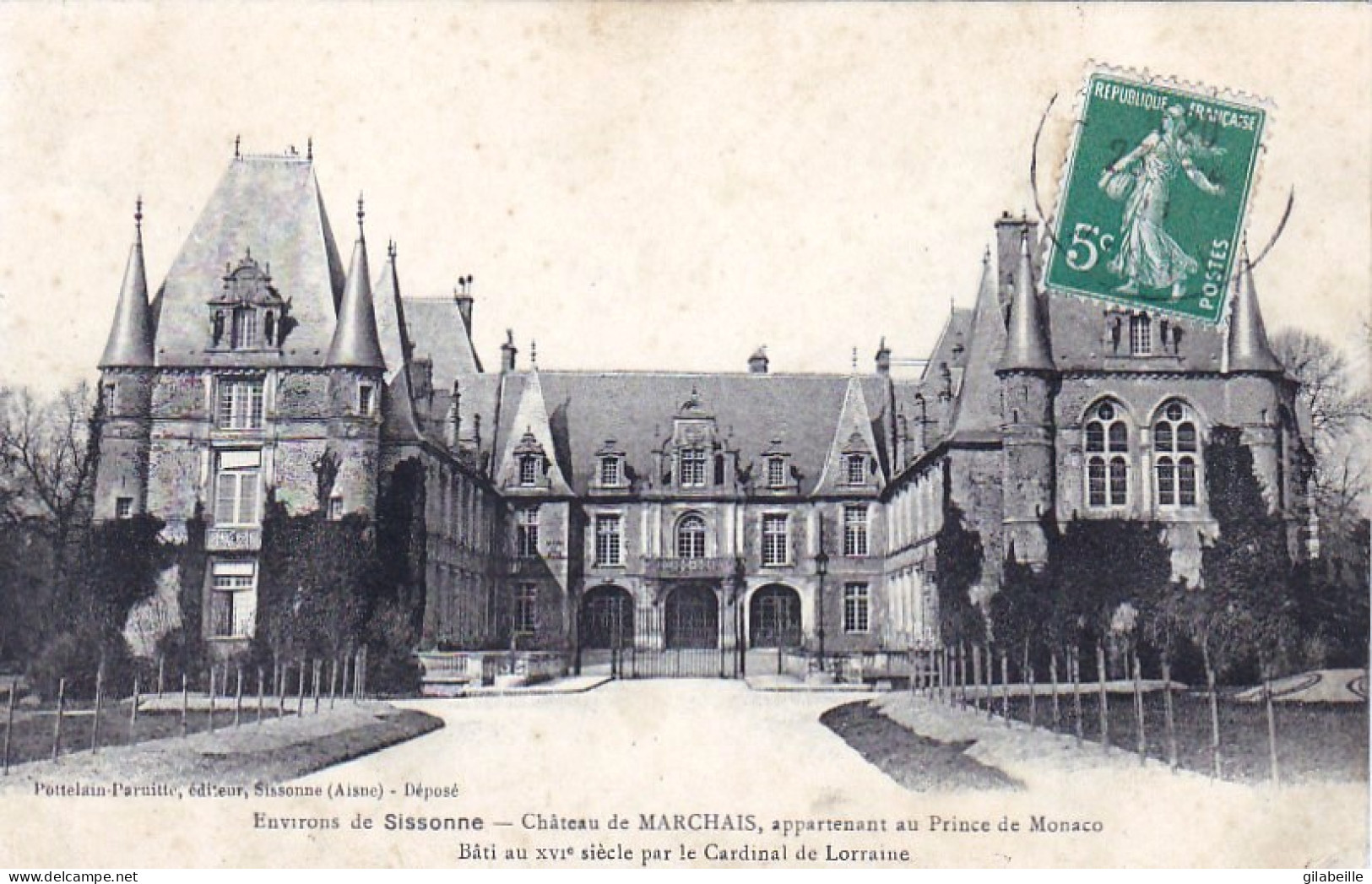 02 -  Environs De SISSONNE Chateau De Marchais Appartenant Au Prince De Monaco  - Sissonne