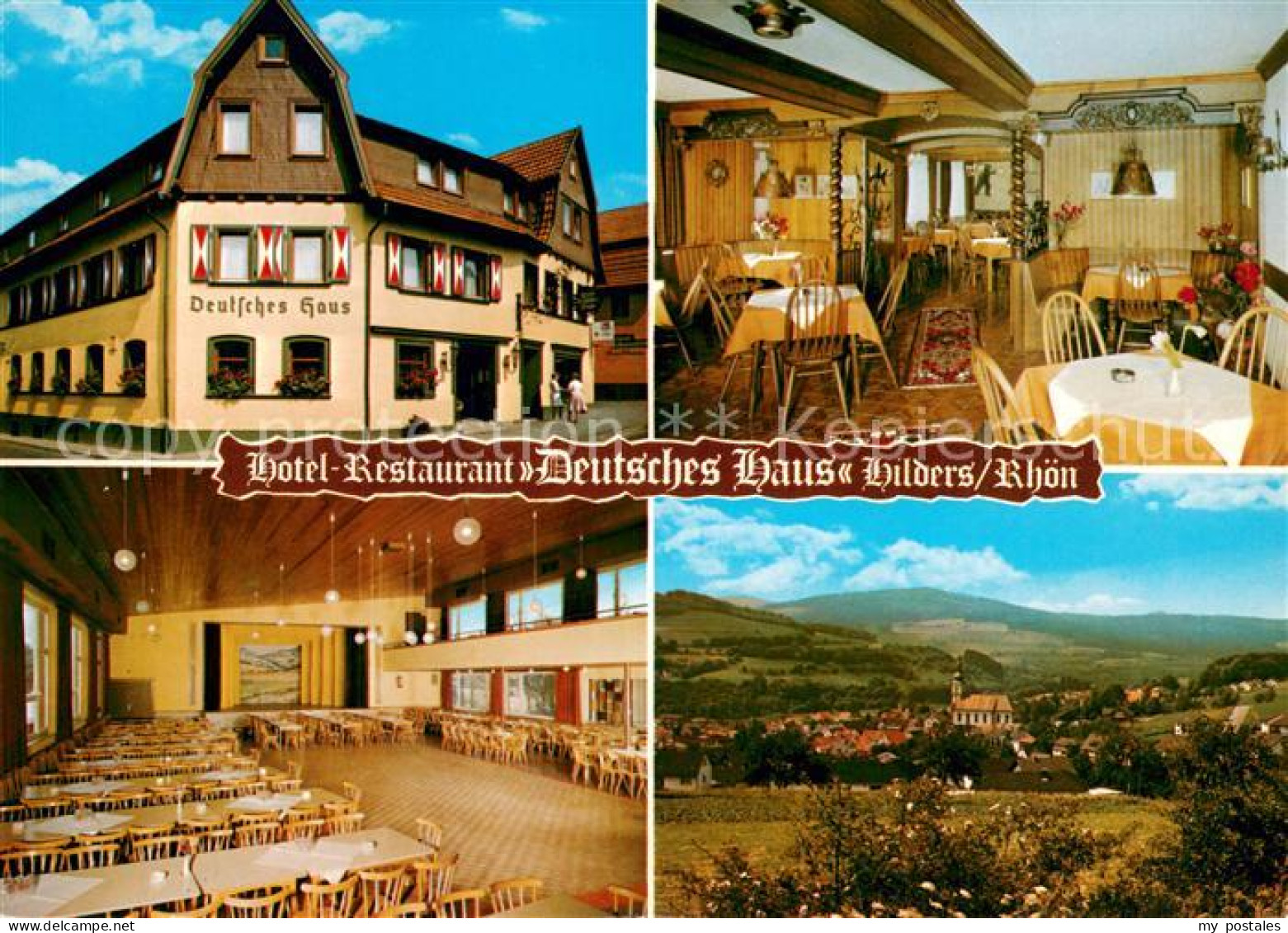 73643084 Hilders Rhoen Hotel Restaurant Deutsches Haus Festsaal Panorama Naturpa - Hilders