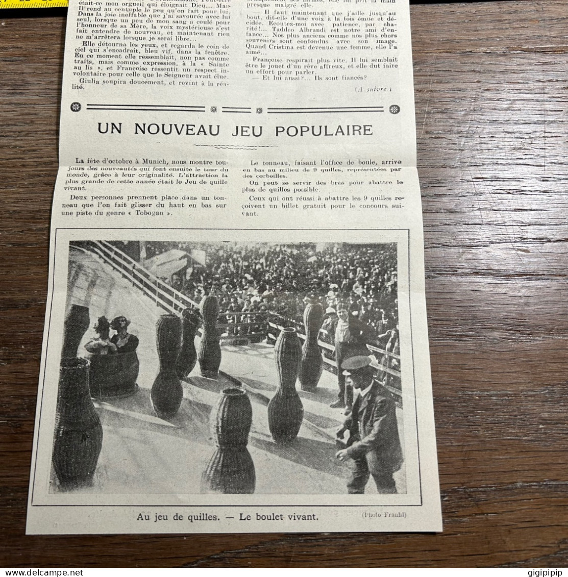 1908 PATI Inauguration Du PONT DE PLAISANCE Jeu De Quilles Boulet Vivant à Munich . - Verzamelingen