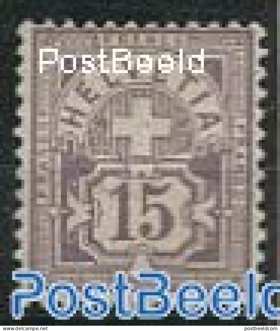 Switzerland 1882 15c, Brownredlilac, Stamp Out Of Set, Unused (hinged) - Neufs