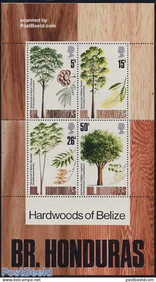 Belize/British Honduras 1971 Wood Industry S/s, Mint NH, Nature - Trees & Forests - Rotary, Lions Club