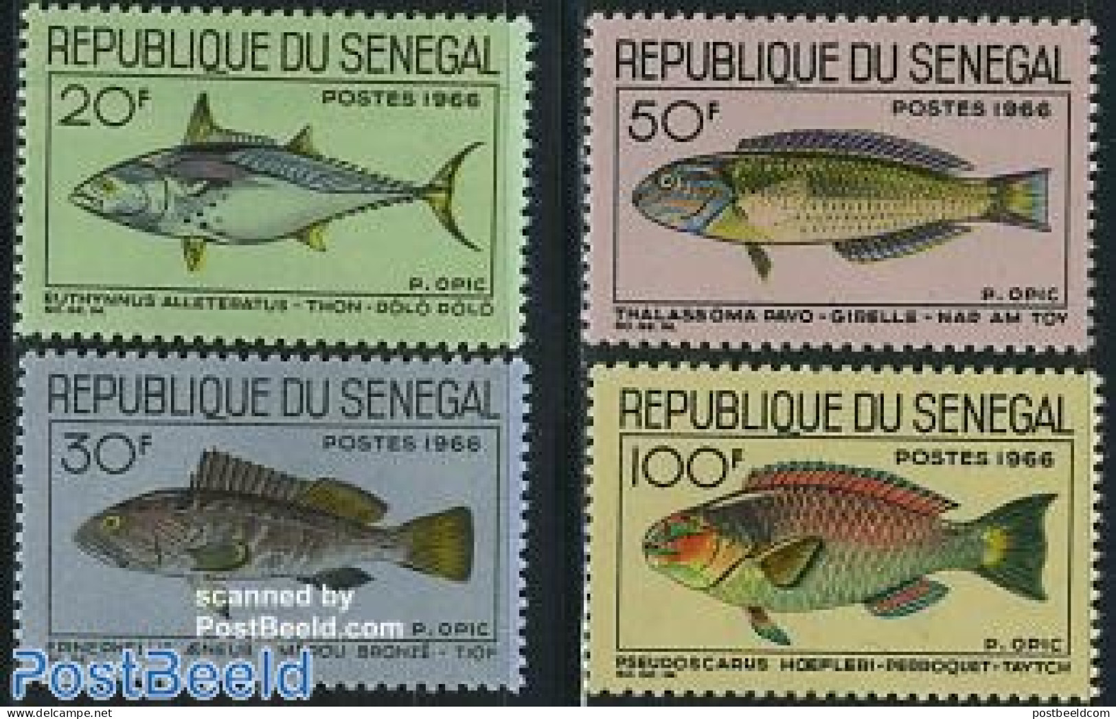 Senegal 1966 Fish 4v, Mint NH, Nature - Fish - Vissen