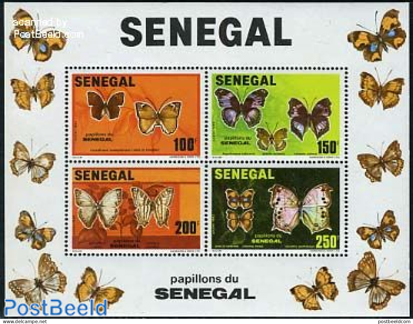Senegal 1982 Butterflies S/s, Mint NH, Nature - Butterflies - Senegal (1960-...)